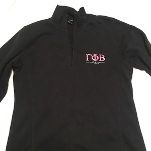 Gamma phi beta pullover quarter zip sweatshirt